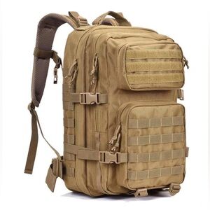 *NEW* Water Resistant Military/Army Tactical Backpack Molle Webbing Tan/Sand